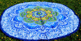Round beach throw, circle mandala towel, picnic round towel, bohemian round throw, mandala tapestry, xmas gift for her, roundie wall hanging