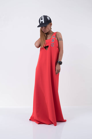 Plus size dress /Summer dress /Unique long dress/Extravagant Dress/Sleeveless dress/Casual dress