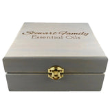 Family E.O. - Essential Oil Storage Box 25 Slot 15ml - Pine - Choose Finish and Custom Laser Engravings - Fit dōTERRA Young Living