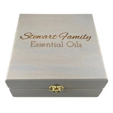 Family E.O. - Essential Oil Storage Box 25 Slot 15ml - Pine - Choose Finish and Custom Laser Engravings - Fit dōTERRA Young Living