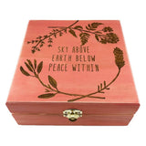 Sky Above Earth Below - Essential Oil Storage Box 25 Slot 15ml - Pine - Choose Finish and Custom Laser Engravings - Fit dōTERRA Young Living