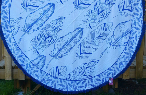 Mandala roundie, beach towel, circle mandala towel, picnic round towel, bohemian roundie, xmas gift for her, roundie wall hanging