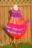 Tie-dye dress, Beach Cover up, Sleeveless dress, Bohemian dress, Highlow dress, Indian dress, Hawai dress, Long dress, xmas gift for her