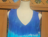 Blue Tie-dye dress, Beach Cover up, Sleeveless dress, Bohemian dress, Highlow dress, Indian dress, Long dress, hippie dress, gypsy dress