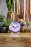 Purple Agate Desk Clock