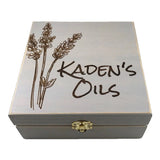 Plant Medicine w/ Lavender - Essential Oil Storage Box 25 Slot 15ml -Pine- Choose Finish & Custom Laser Engravings -Fit dōTERRA Young Living
