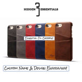 E.O. iPhone 7 Custom Engraved Leather Case Cover with Credit Card Slots - Essential Oil Capable - BRAND NEW!!