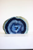 Blue Agate Bookends