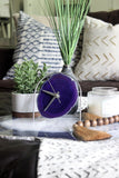 Purple Agate Desk Clock