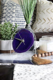 Purple Agate Desk Clock