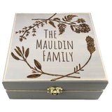 Plant Medicine w/ Lavender - Essential Oil Storage Box 25 Slot 15ml -Pine- Choose Finish & Custom Laser Engravings -Fit dōTERRA Young Living