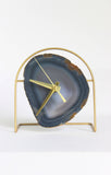 Gray Agate Desk Clock