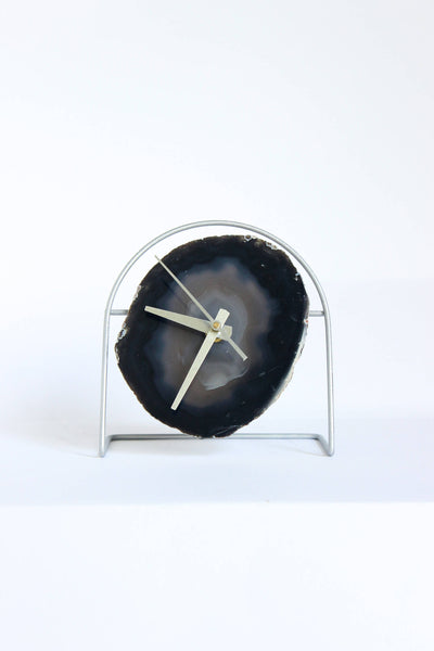Black Agate Desk Clock