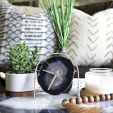 Black Agate Desk Clock