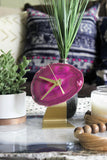 Pink Agate Desk Clock