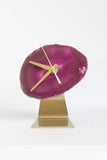Pink Agate Desk Clock