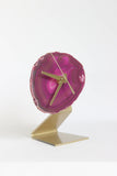 Pink Agate Desk Clock