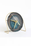 Teal Agate Desk Clock
