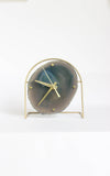 Teal Agate Desk Clock