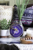 Purple Agate Desk Clock