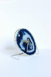Cobalt Blue Agate Desk Clock
