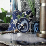 Cobalt Blue Agate Desk Clock