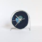 Navy Blue Agate Desk Clock