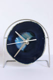 Navy Blue Agate Desk Clock