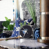 Navy Blue Agate Desk Clock