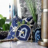 Blue Agate Desk Clock