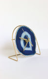 Blue Agate Desk Clock