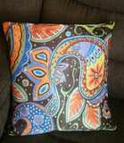 Digital pillow, xmas gift for her, ethnic cushion cover, Boho pillow cover, Boho cushion cover, indian pillow cover, Paisley print pillow