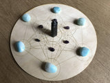 Crystal Grid - Metatron's Cube - 6 or 12 Inches - Birch Wood
