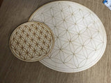 Crystal Grid - Flower of Life - 6 or 12 Inches - Birch Wood
