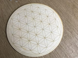 Crystal Grid - Flower of Life - 6 or 12 Inches - Birch Wood