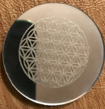 Flower of Life - Sacred Geometry Mirror Magnet - 2 inches