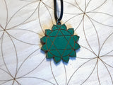 Heart Chakra Wooden Pendant - Painted or Natural - 4th Chakra - Green - Anahata