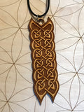 Original Celtic Pendant - Long - 4 Inch - Birch Wood - Light or Dark Stain