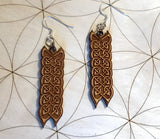 Original Celtic Earrings - Birch Wood - Light or Dark Stain