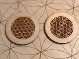 Flower of Life - Sacred Geometry Wood Magnet - 2 inches