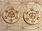 Sacred Geometry Wood Magnet - 2 inches
