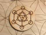 Sacred Geometry Wood Magnet - 2 inches