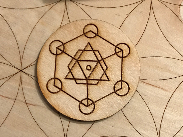 Sacred Geometry Wood Magnet - 2 inches