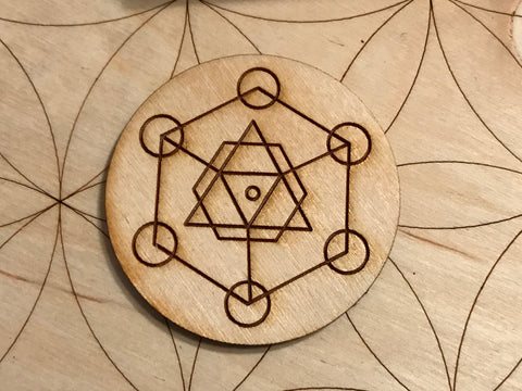 Sacred Geometry Wood Magnet - 2 inches