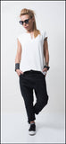 Loose Casual pants /Black Drop Crotch pants /Harem Pants/Extravagant Cotton Black Pants/Maxi pants /Wide leg pants