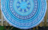 Blue Ombre Mandala Dining Table cover meditation mat Couch Throw Wall Tapestry Beach Throw Hippie Throw Picnic Throw Elephant throw