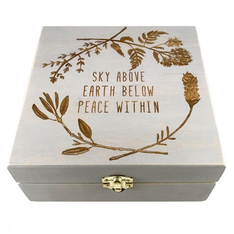 Sky Above Earth Below - Essential Oil Storage Box 25 Slot 15ml - Pine - Choose Finish and Custom Laser Engravings - Fit dōTERRA Young Living