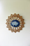 14" Sunburst Blue Agate Wall Clock
