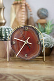 Amber Agate Desk Clock