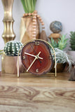 Amber Agate Desk Clock
